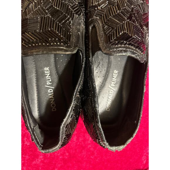 Donald/Pliner Women’s Blk Beaded Loafer Casual Slip-on Shoe - Picture 10 of 12